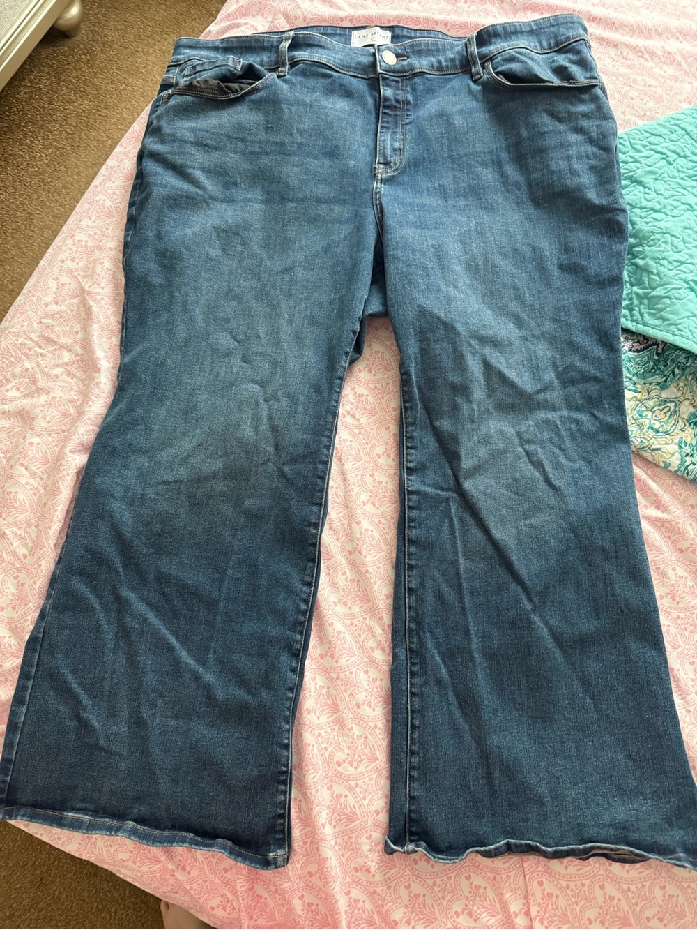 Lane Bryant 26P High Rise Curvy Fit Bootcut Jeans Petite Plus Size Denim